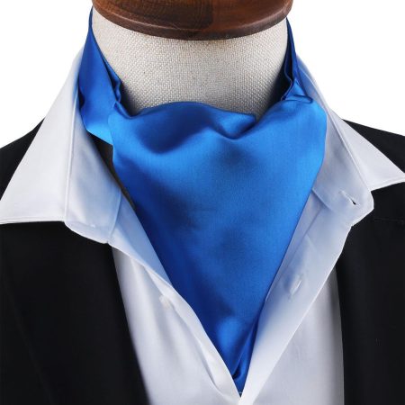 Men’s Royal Blue Satin Ascot Cravat